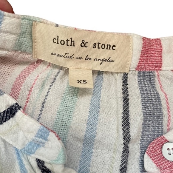 Anthropologie Dress Womens XS Cloth&Stone Stripe Sleeveless Lightweight Spring - Picture 11 of 12